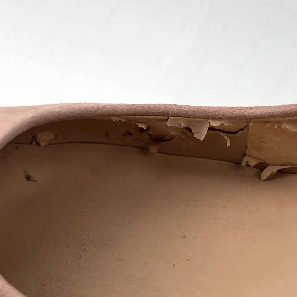 INC Sz 10 Zitah Microsuede Pointed Toe 3.5" Dress Heels Blush Pink - Picture 8 of 9